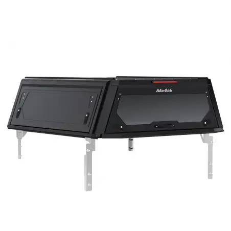 Hardtop Contour noir lisse sans fenêtre latérale Ford Ranger 2023+ double cabine Alu-Cab